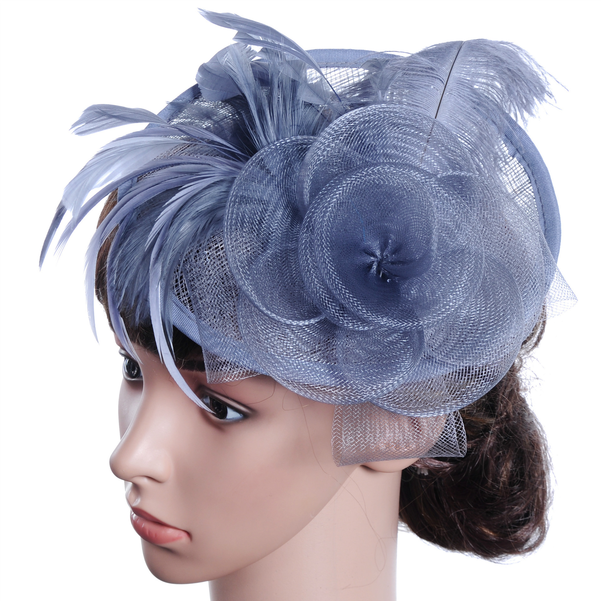 Women Fascinators Hat Feathers Fascinators Hat With Hair - Temu