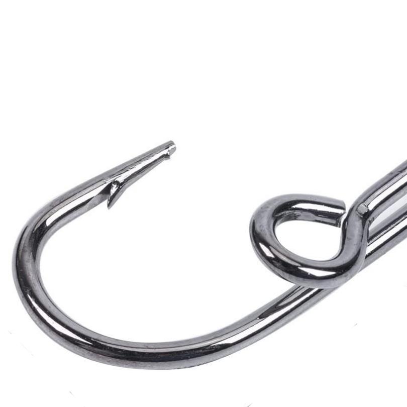 10pc Fish Hook Cap Hat Pins Clip High Carbon Steel Fishing Hooks Money Tie  Clasp