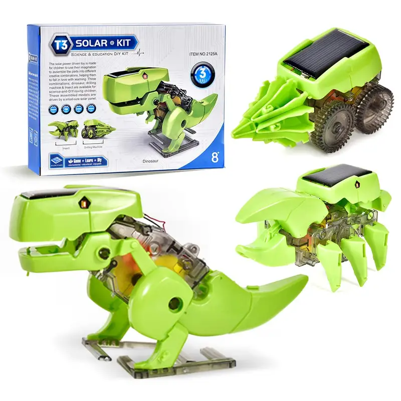 Petsta Robot Dinosaur Toys, 3-in-1 Solar Robot Kit, Stem Projects for Kids Ages 8-12, Building Games Robot Toys for 8 9 10 11 12 Year Old Boys Girls