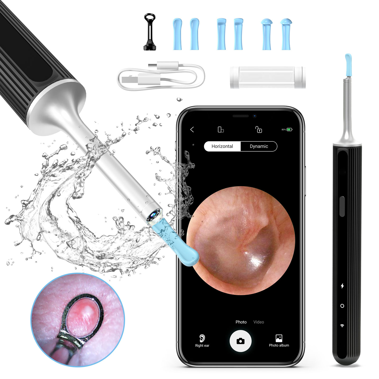 Ear Cleaner With Camera,ear Cleaner Earwax Removal Kit,otoscope With Light,ear  Cleaner With Silicone Ear Spoon Cover,ear Wax Removal Kit With 6-ear Pick, ear Camera For Iphone, Ipad, Android Phones - Temu United Arab