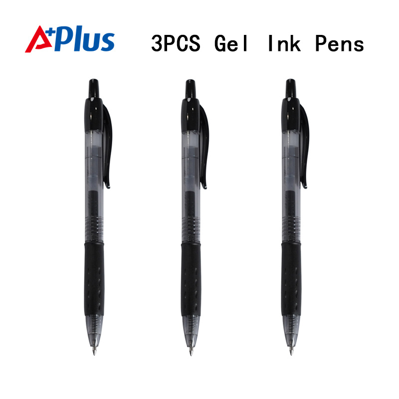 Retractable Gel Pens Fine Point Black Ink Comfort Grip For - Temu