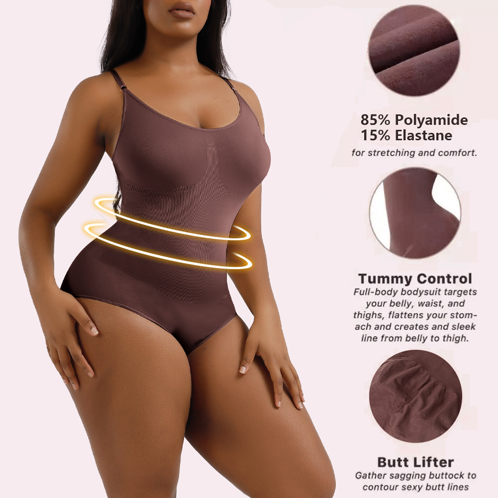 Floerns Women's Plus Size Mesh Shapewear Tummy Control Panty Body