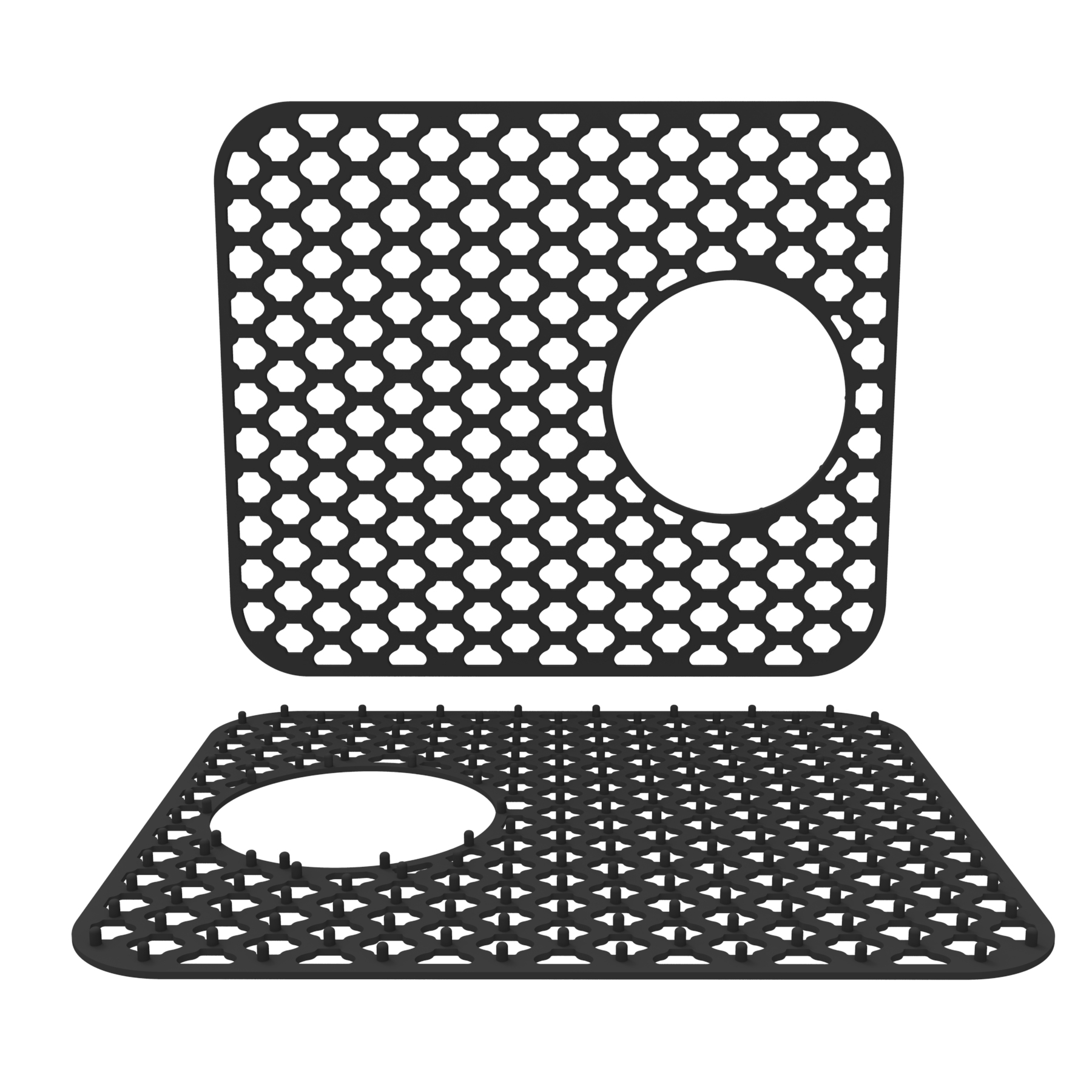 Kitchen Silicone Sink Protector, LONGRV 2 PCS Folding Anti-Slip Sink Mat  Grid for Farmhouse Bottom Stainless Steel Ceramic Sink (13.6 x 11.6) 