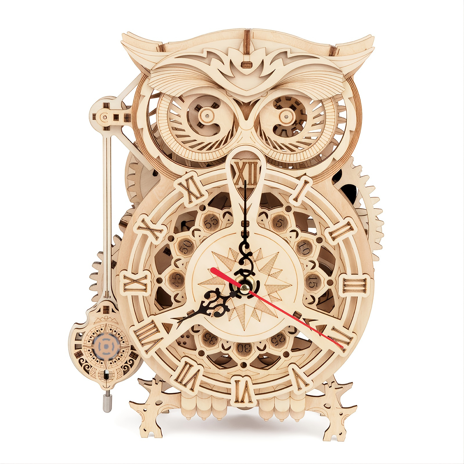 

3d Wooden Puzzle Owl Clock Model Kit Desk Clock Home Decor Unique Gift On Birthday/christmas Day