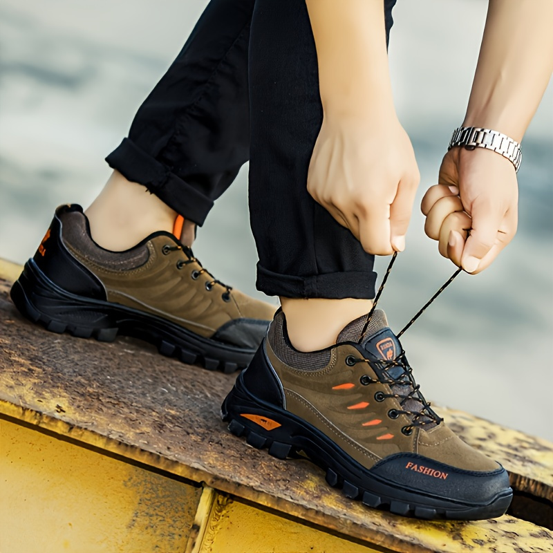Men's Fashion Lightweight Hiking Boots, Waterproof Wear-resistant Anti ...