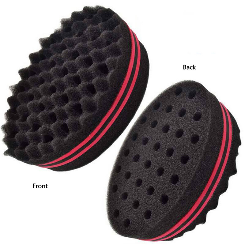 double sided wave-shaped sponge brushes multi-holes side braid Twist hair  curl wave Hair sponge brush hair styling tools