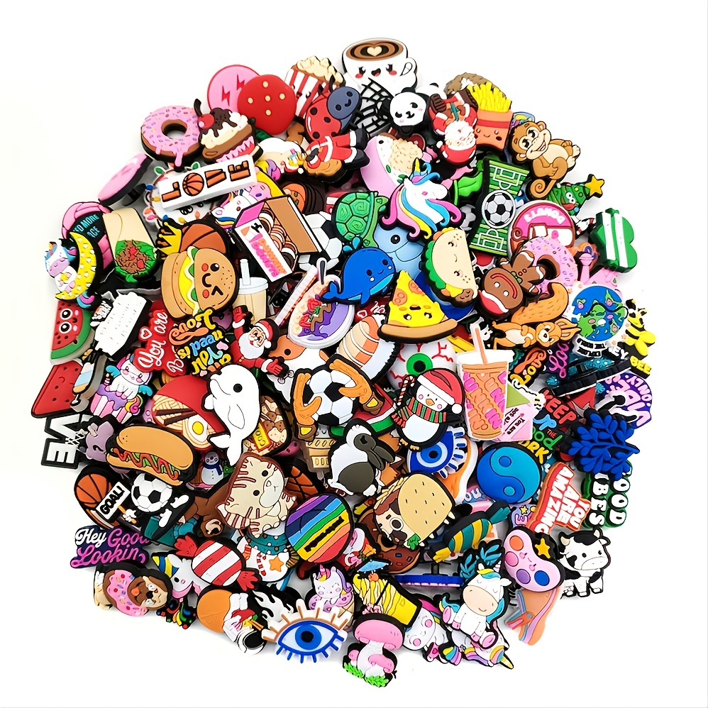 

5/20/30/50/51/100/101pcs Cute Funny Shoe Charms Decoration, Assorted Varieties