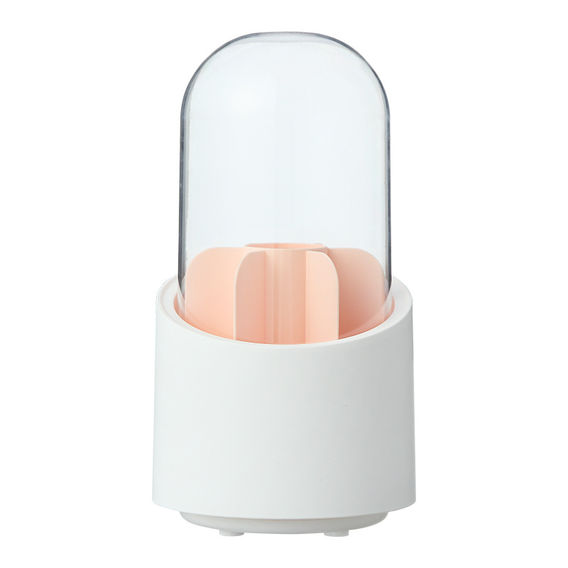 360° Rotating Makeup Brush Holder With Lid Luxury Glass Rotating Makeup  Organizer For Lipstick, Eyebrow, Pencil, And Eye Shadow From Xieroban,  $17.91