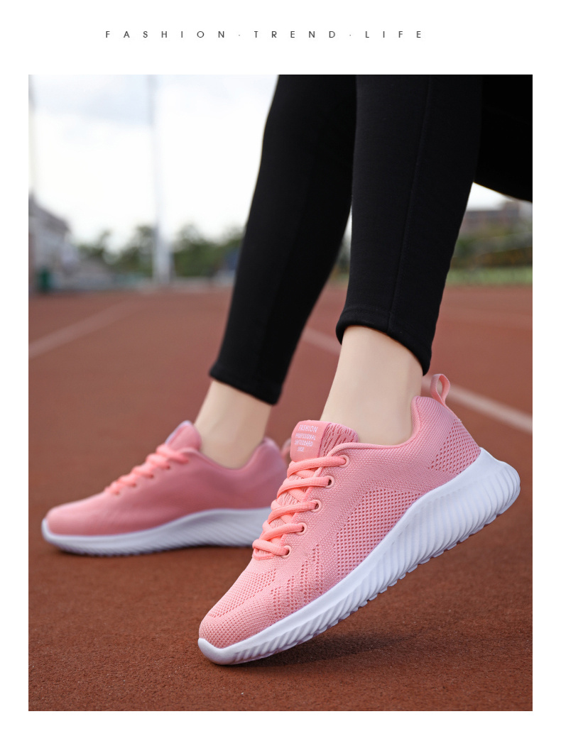 Zapatos deportivos de moda para mujer, color degradado, para verano, nuevo  patrón, malla transpirable y botas deportivas para mujer, talla 11 (rosa