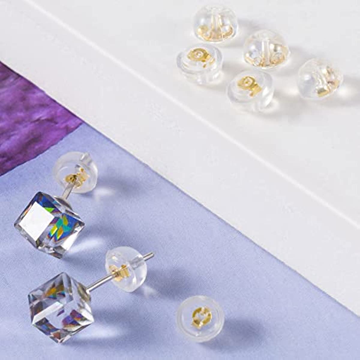  10 Pcs/5 Pairs Earring Backs for Studs, Droopy Ears and Heavy  Earring, Upgraded Heavy Earring Support Backs, Tiara Earring Backs to  Prevent Drooping, Hypoallergenic Earring Lifters (Silver + Gold)