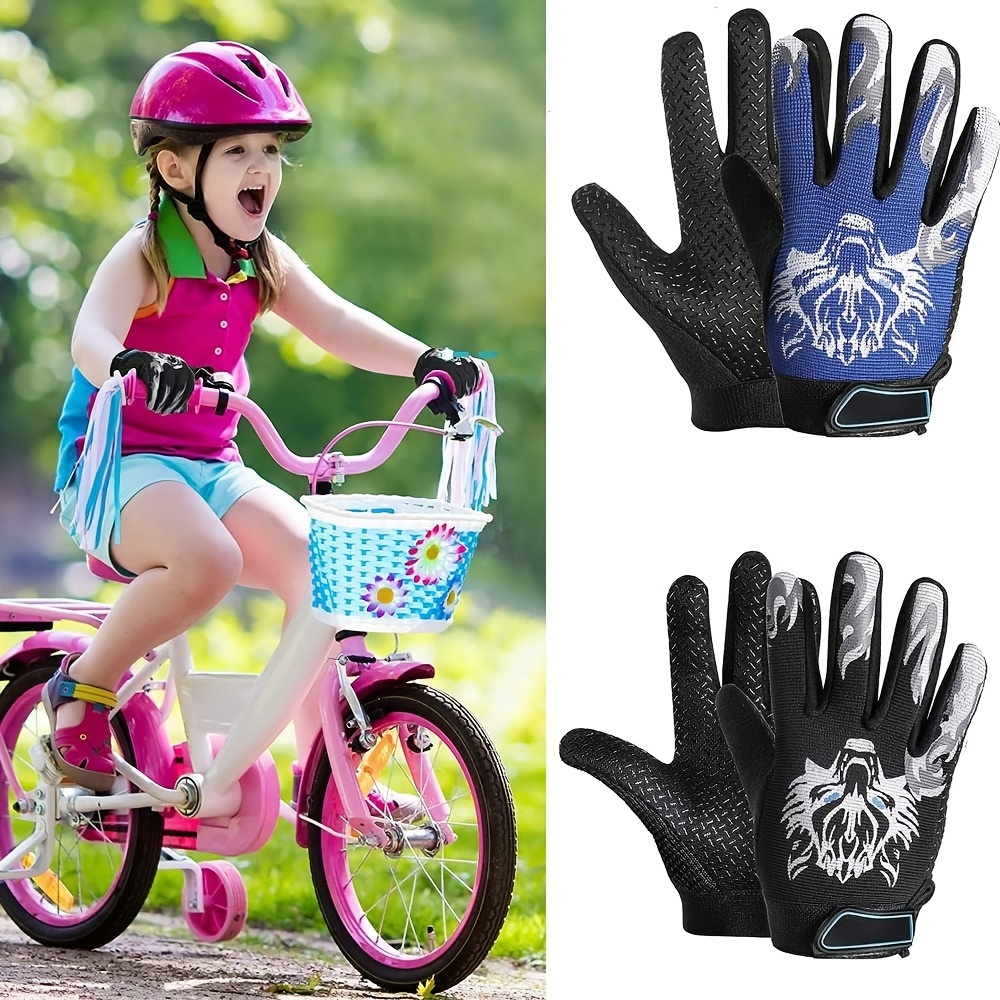 Kids Half Finger Cycling Gloves Non-Slip Fingerless Adjustable Mitten  Shock-Absorbing Gloves for 3-6 Years Old Boys Girls Fishing Biking Exercise