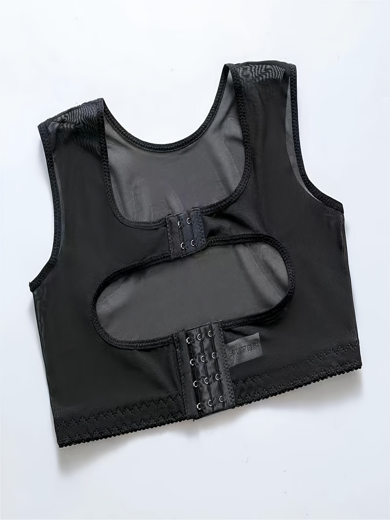 Back Support Vest Shapewear Tops for Hunchback Sagging Shaper Chest Brace  Arm Shaper for Women Short Sleeve,Black-3X