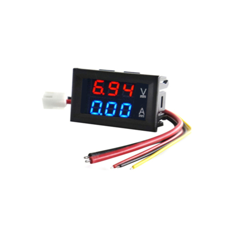 Voltmètre Ampèremètre digitale pour façade Rouge et Bleu DC 0-100V/10A