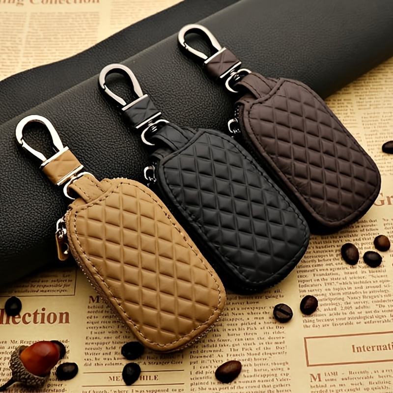 

Protect Your Car Key Fob With This Stylish Faux Leather Keychain Holder!