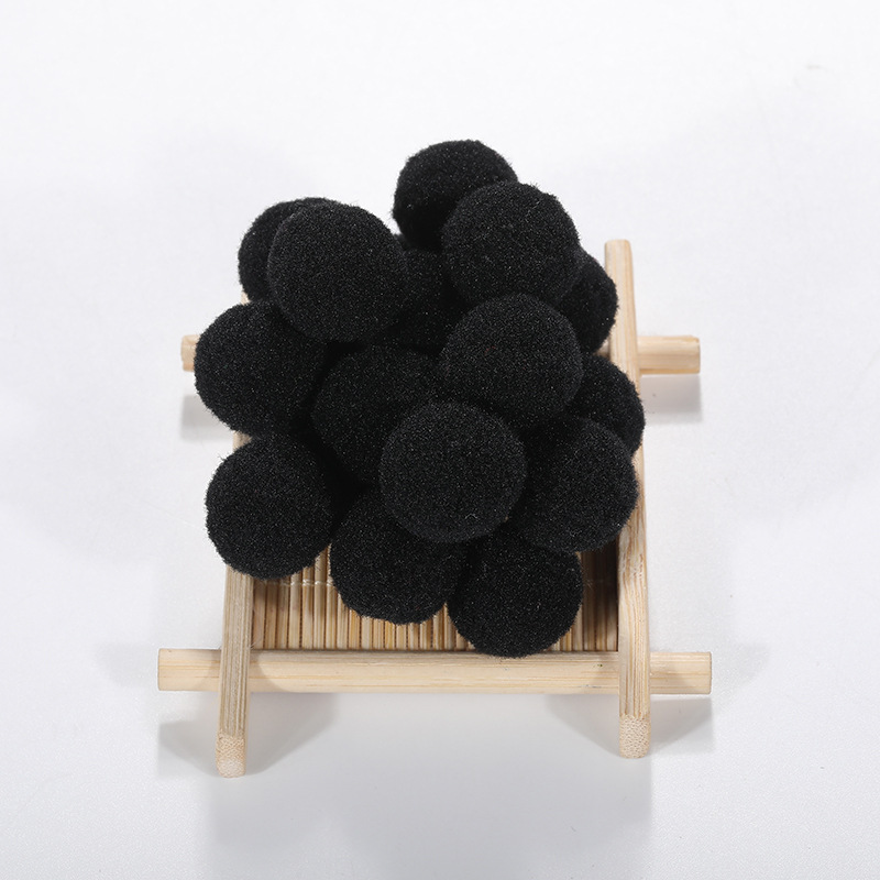 CHENSHUO Large Mixed Color Poms Costume Accessory,Craft Pom Pom Balls, Pom Pom Balls for Arts and DIY Creative Crafts Decorations,2 Colors, Black