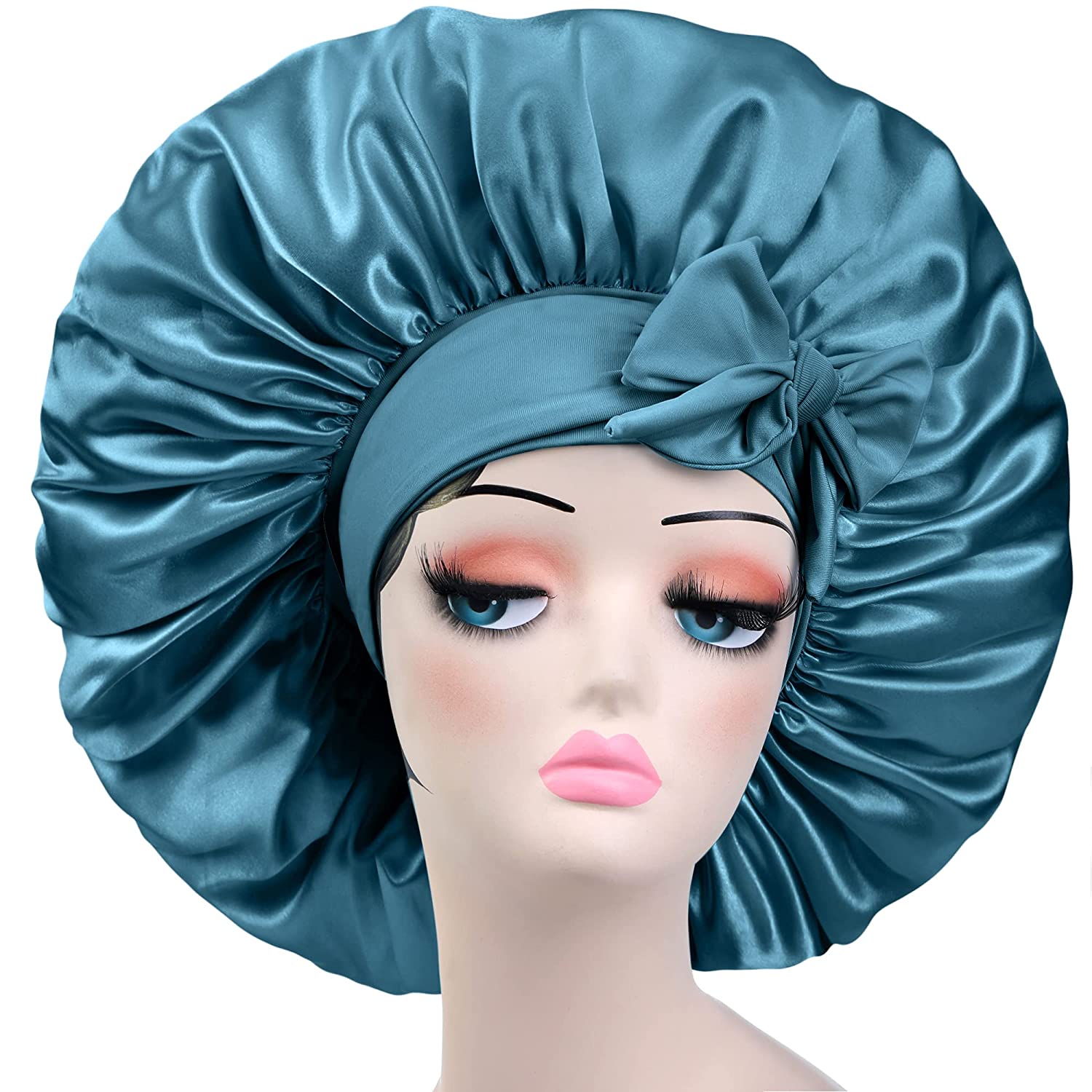 Satin Bonnet With Logo Silk Hair Bonnet Jumbo Size For Sleeping