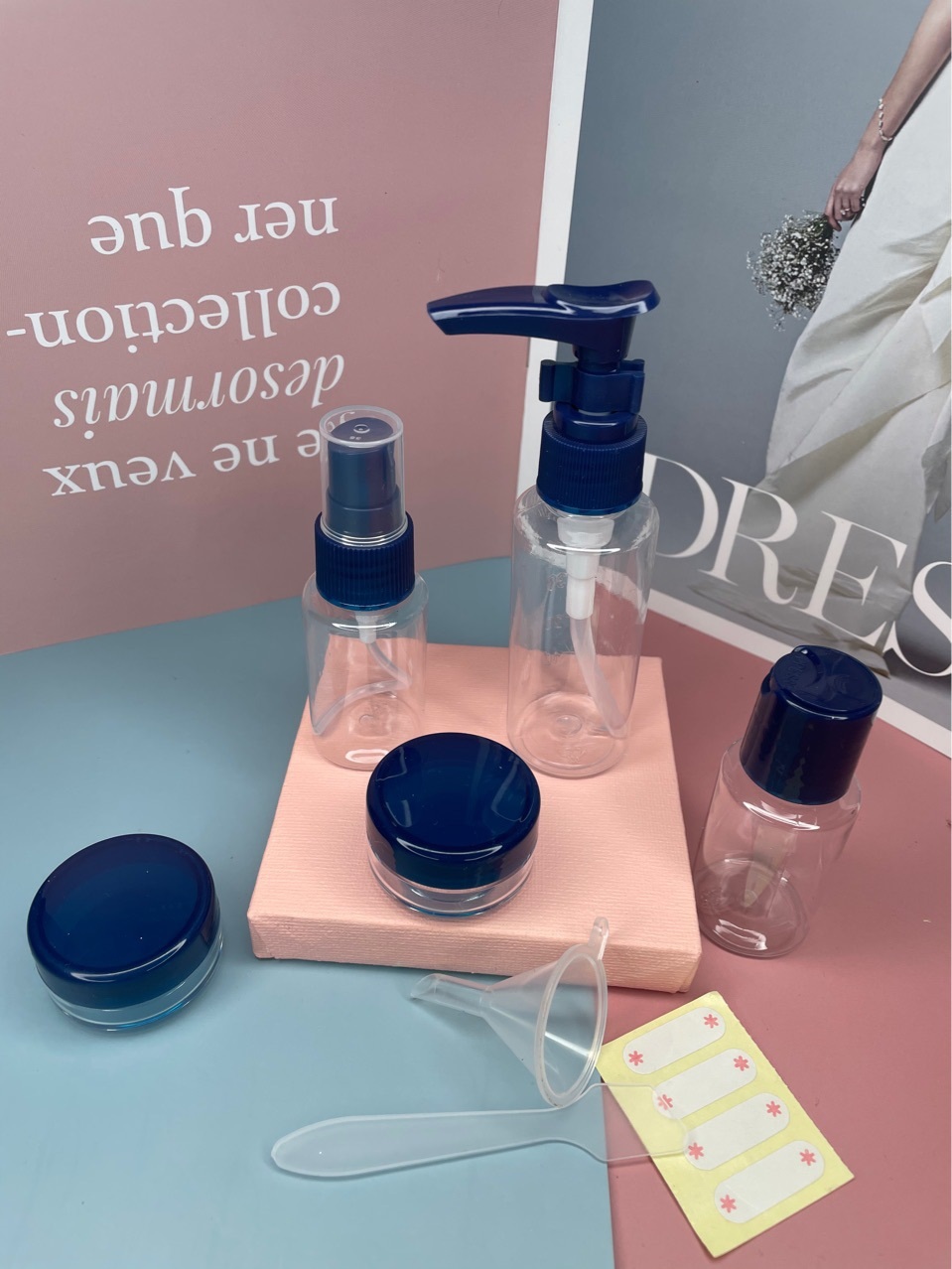 Portable Travel Bottles Set Plastic Leak Proof Refillable Temu