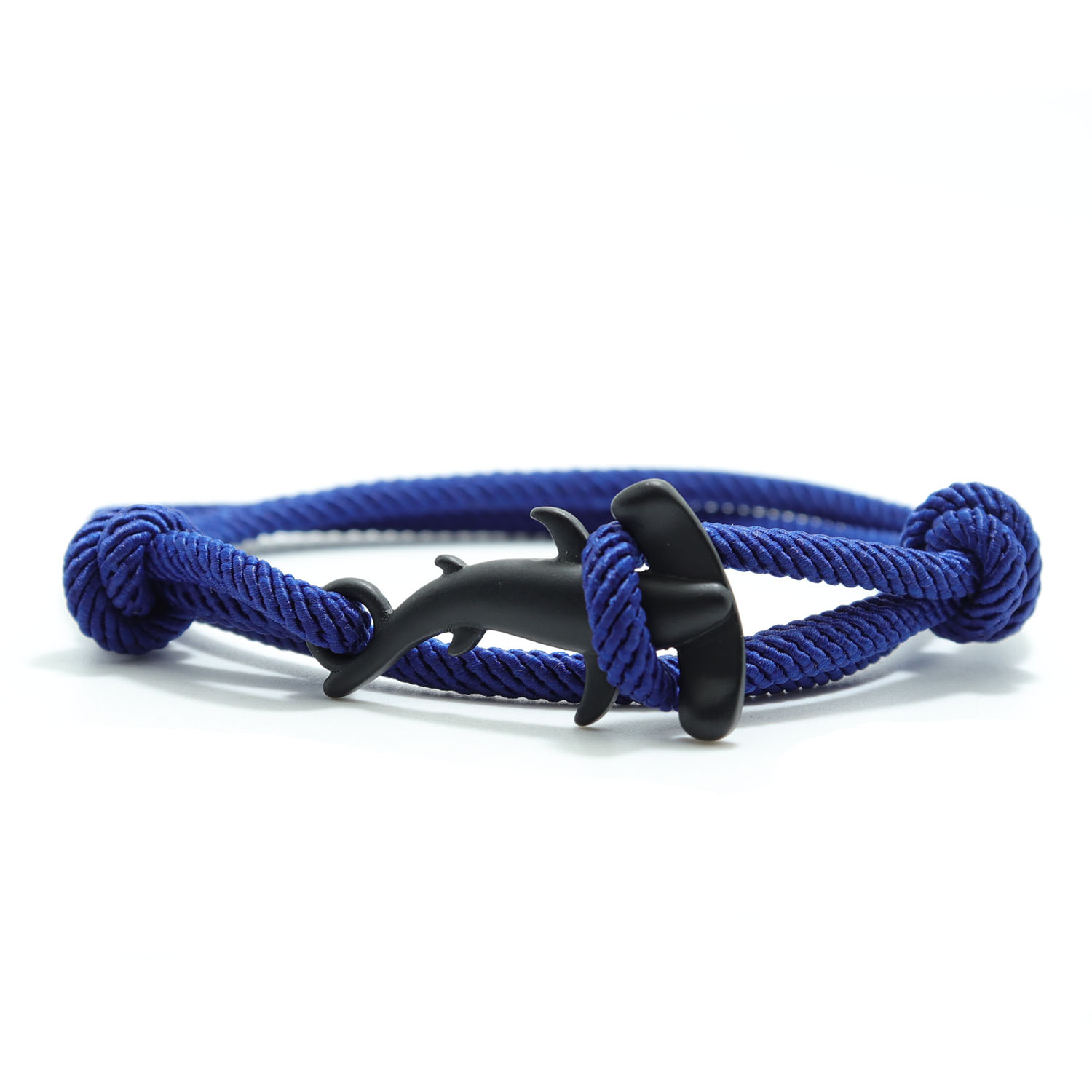 1pc Men's Metal Nautical Anchor Fish Hook Nylon Paracord Rope Bracelet,Temu