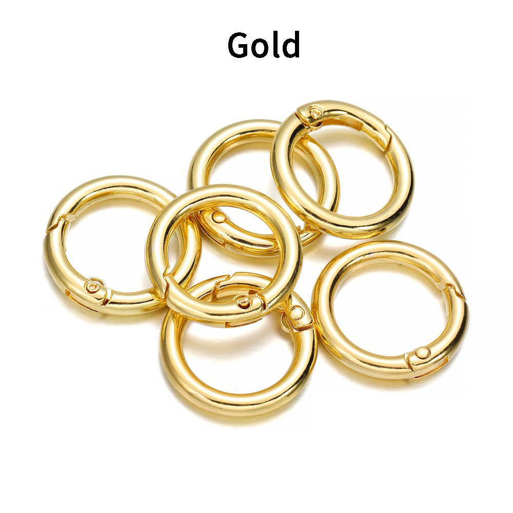 10pcs 1.25 Inch Inside Diameter Gold Key Rings Gold O Ring Clip Round Carabiner  Keychain Snap Hooks Buckles Key Chain Carabiner Clip Hooks Keyring Cli