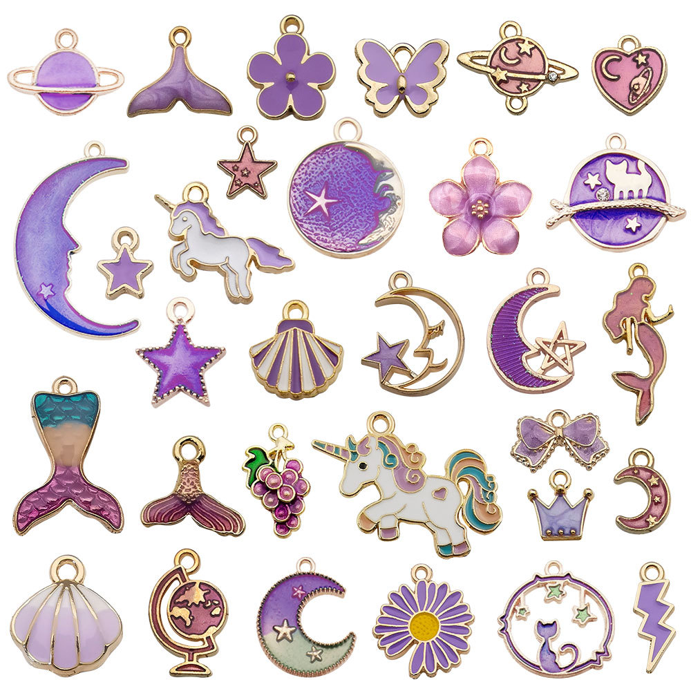 Mixed Styles 20/30/50pcs Jewelry Making Charms Golden Enamel Plated Charms  Pendant For DIY Necklace Bracelet Earrings Jewelry Making Finding