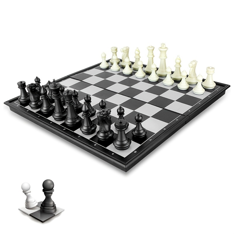 Black And White With Chess Foldable Chessboard To Develop