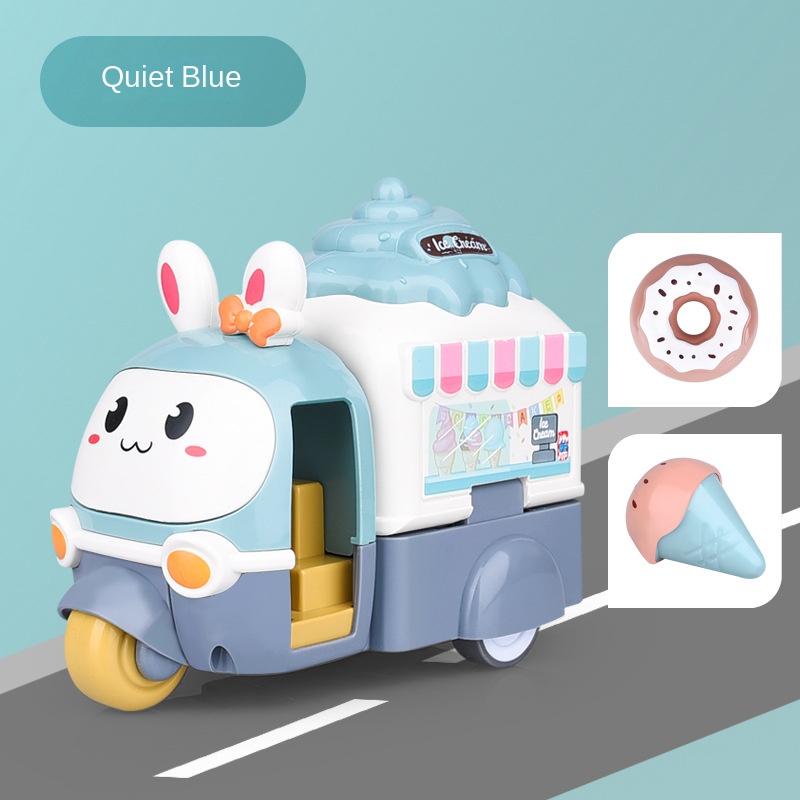 Boy's Inertial Impact Deformation Ejection Ice Cream Car Toy