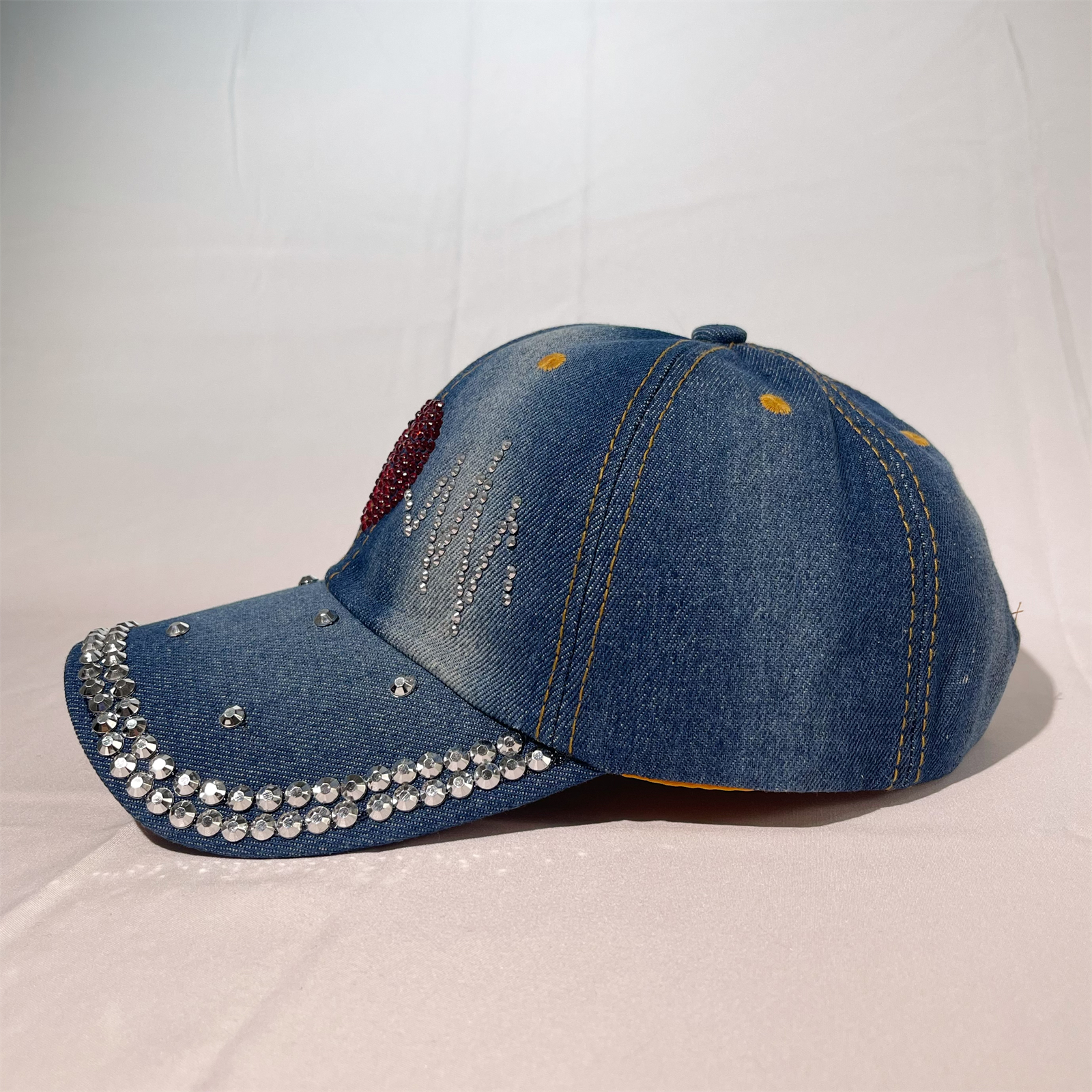 LOVE KC Bling Distressed Hat With or Without Rhinestones 