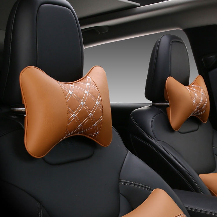 Upgrade Your Driving Comfort Faux Leather Car Headrest Pillows