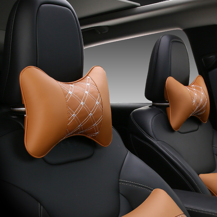 Upgrade Your Driving Comfort With Faux Leather Car Headrest - Temu