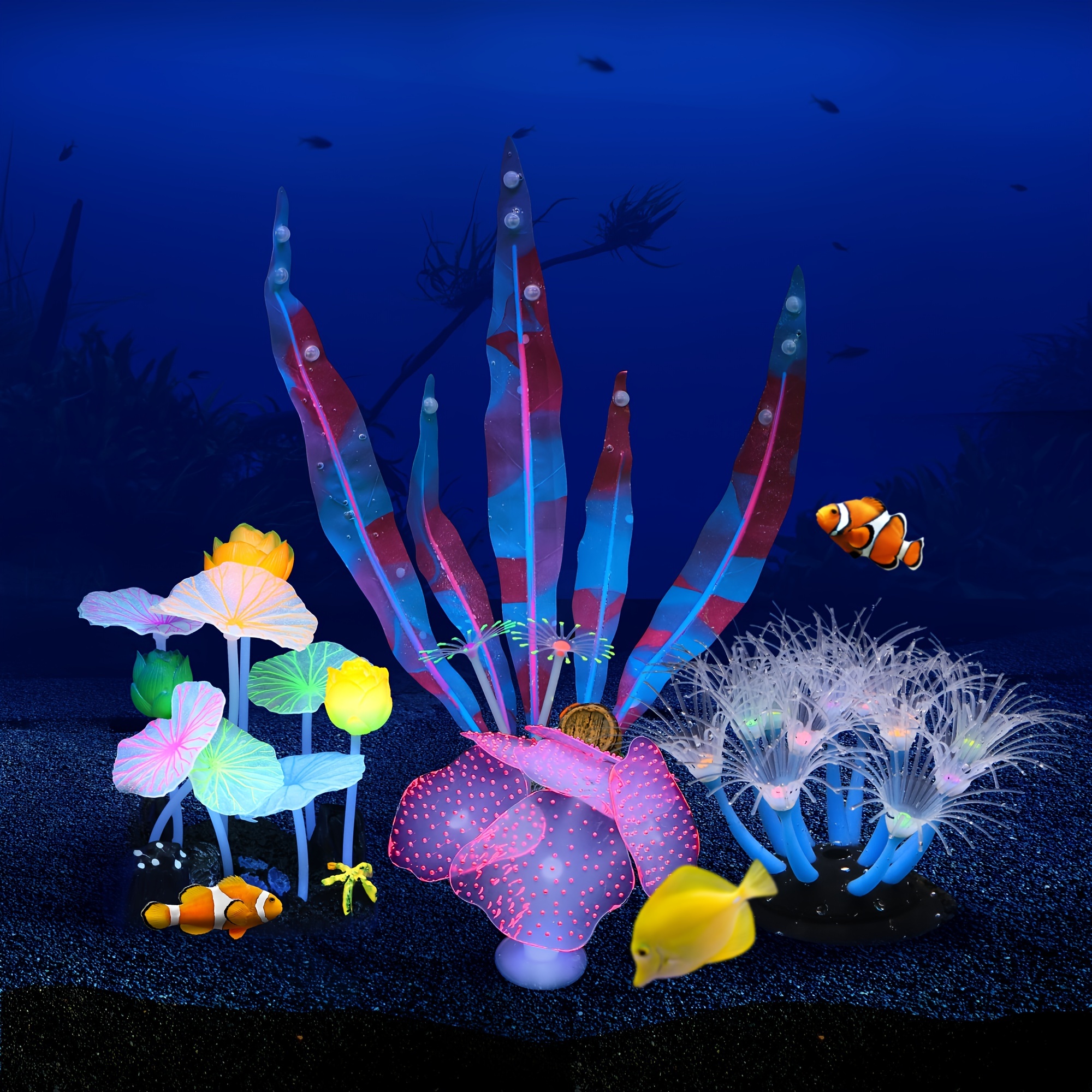 Glow Up Your Aquarium Glowing Fish Tank Decorations! Temu