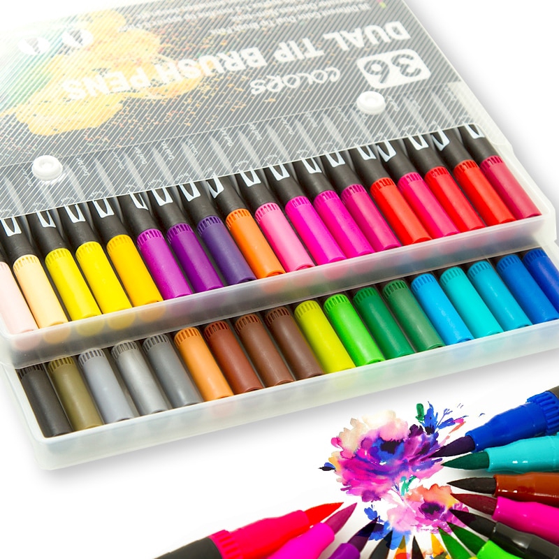 Buy 120 Colours Marker Pen Set Dual Tips Art Markers WaterColour Brush Pens  for Kids Adults Drawing, Sketching, Highlighting & Underlining Online at  desertcartEcuador