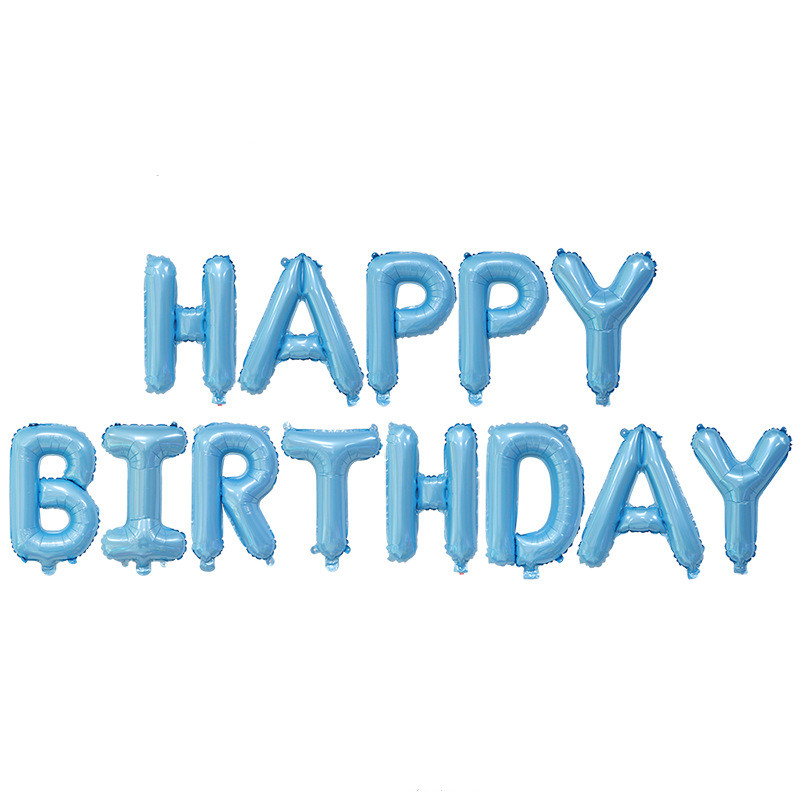 Happy Birthday Balloon Banner Mylar Foil Letter Birthday - Temu