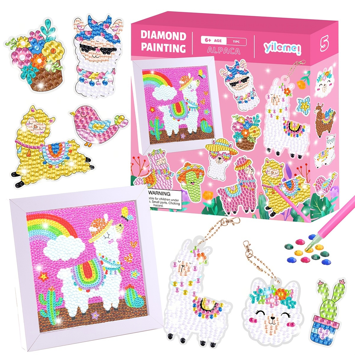 Childrens Artificial Diamond Painting Alpaca Series Diy Sticker