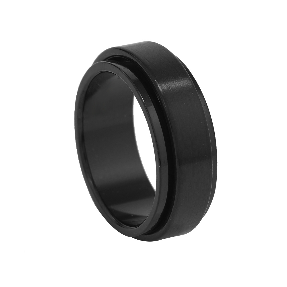 Spinner Ring Mens Rotating Stainless Steel Ring