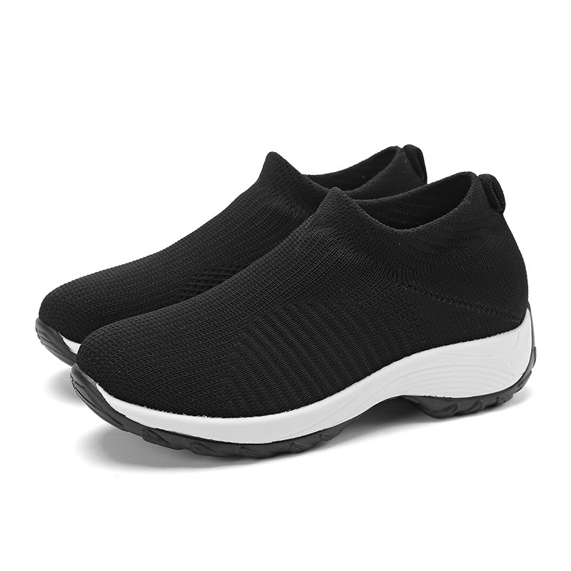 Women's Casual Sneakers Knit Breathable Lightweight Solid Air Cushion
