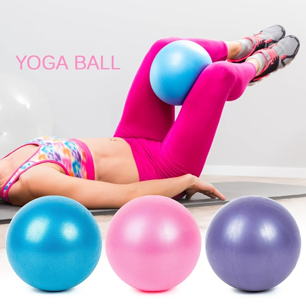 

9.8 Inch Exercise Pilates, Mini Yoga Balls Small Bender For Home Stability Squishy Training Physical Therapy Improves Balance With Inflatable Straw