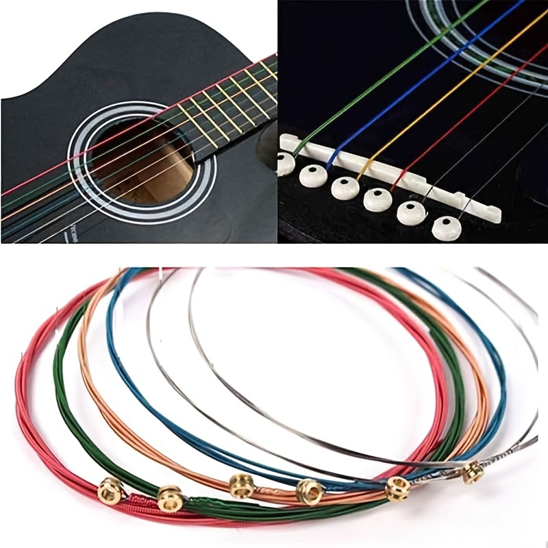 Colorful Copper Steel Strings Acoustic Guitar - Temu