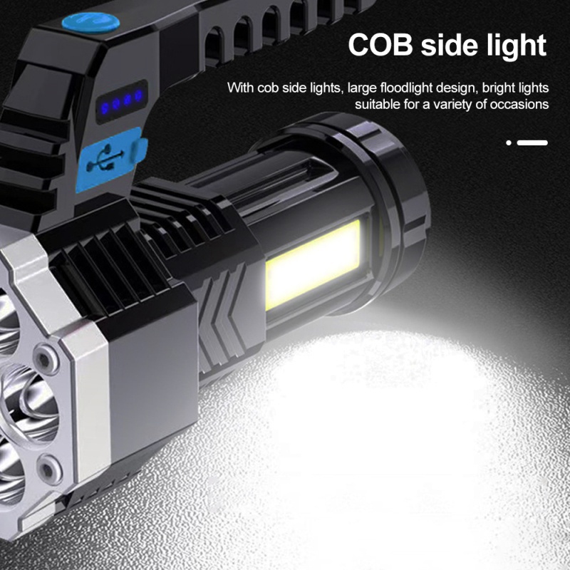 Rechargeable Cob Side Light Powerful Handheld Lantern With 7 Led