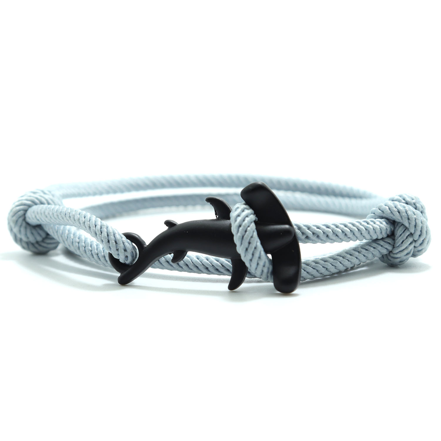 Trendy Shark Bracelet Men Men's Double Layer Adjustable Rope - Temu