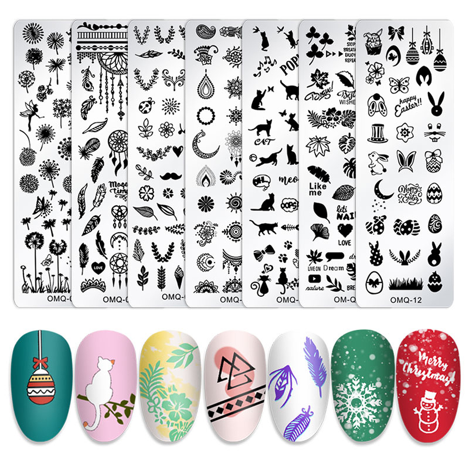 Different Design Nail Plates Nail Art Image Stamping Temu