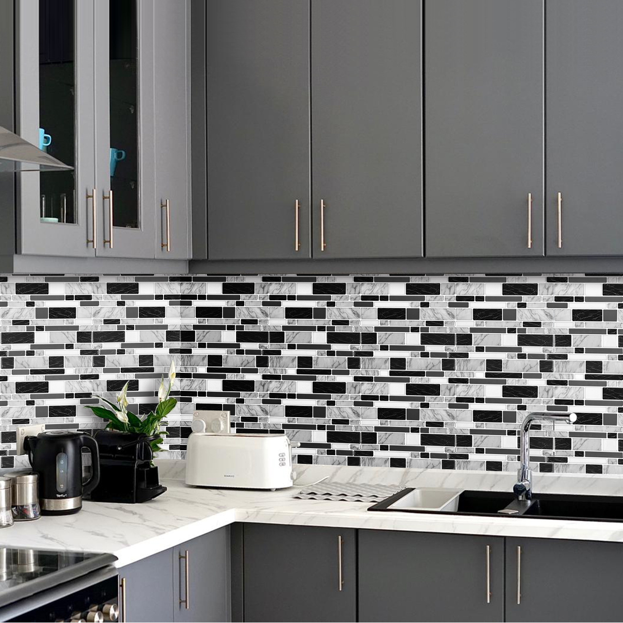 Marble Self adhesive Wall Sticker Kitchen Tiles Sticker - Temu