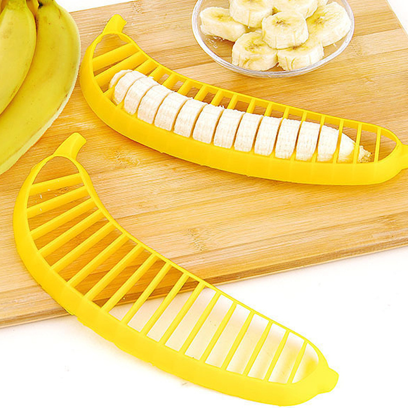 Kitchen Gadget Banana Slicer Fruit Knife Veggie Hotdog Cucumber Cutter