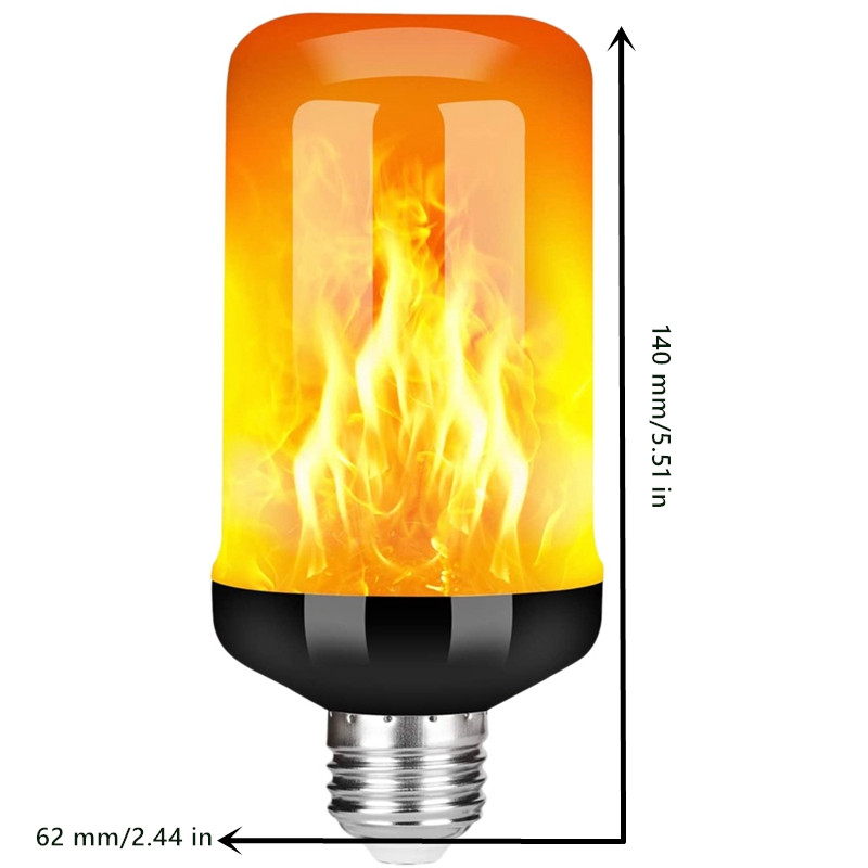 led gravity effect fire light bulbs