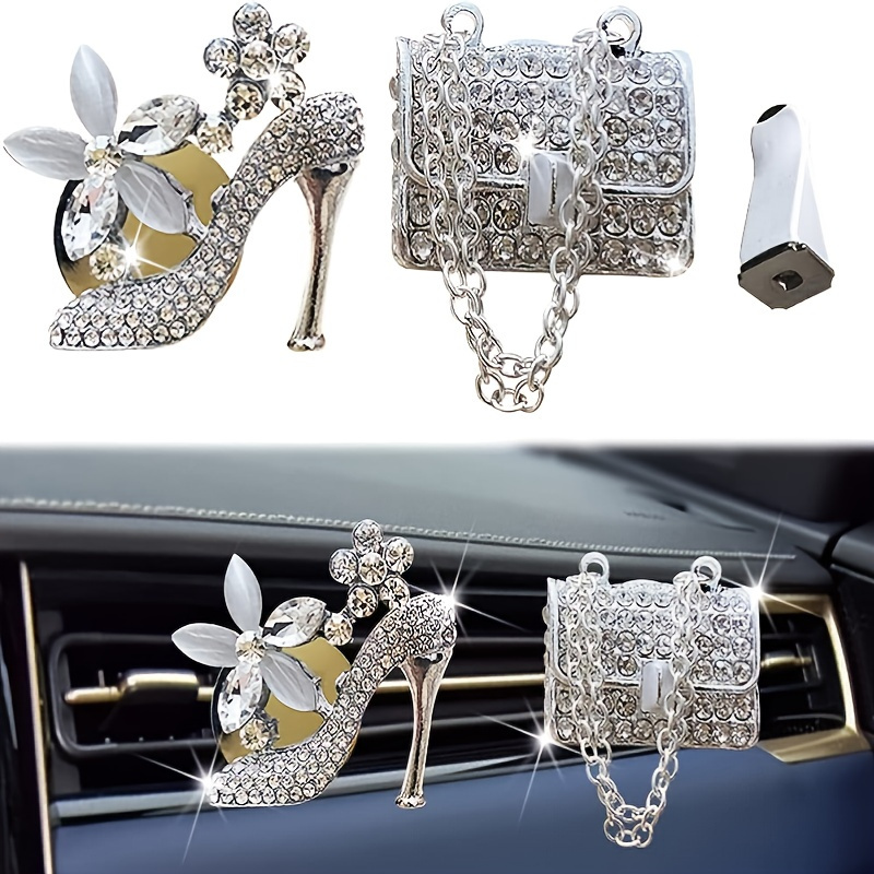 High Heel Shoe / Bag Car Air Vent Clip Bling Car Accessories - Temu