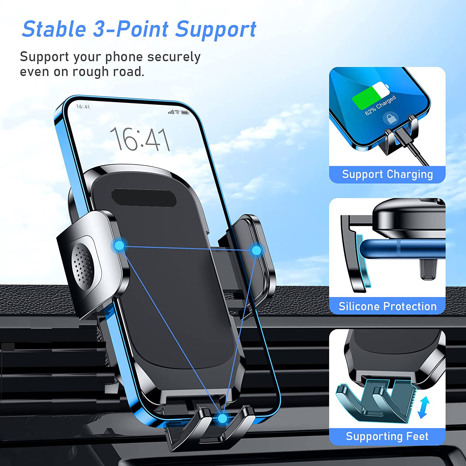 Auto Handyhalterung Für VW Passat B6/B7 & CC - 360° Drehbar & Schüttelfrei