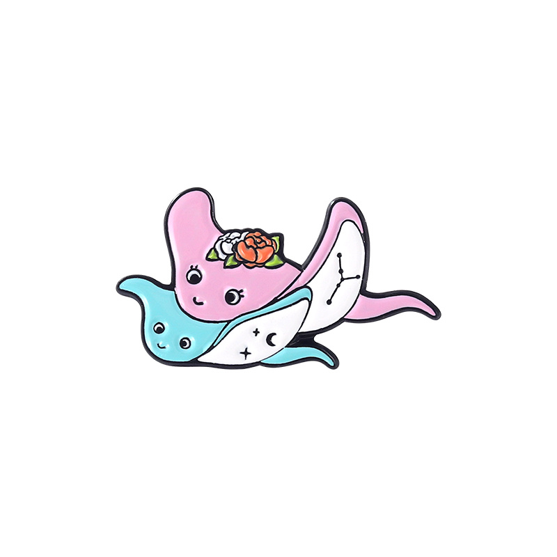 Men's Marine Animal Pattern Pink Pin