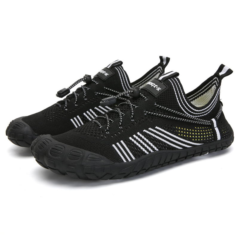 Mens Mesh Breathable Water Shoes Non Slip Quick Drying Lace Up