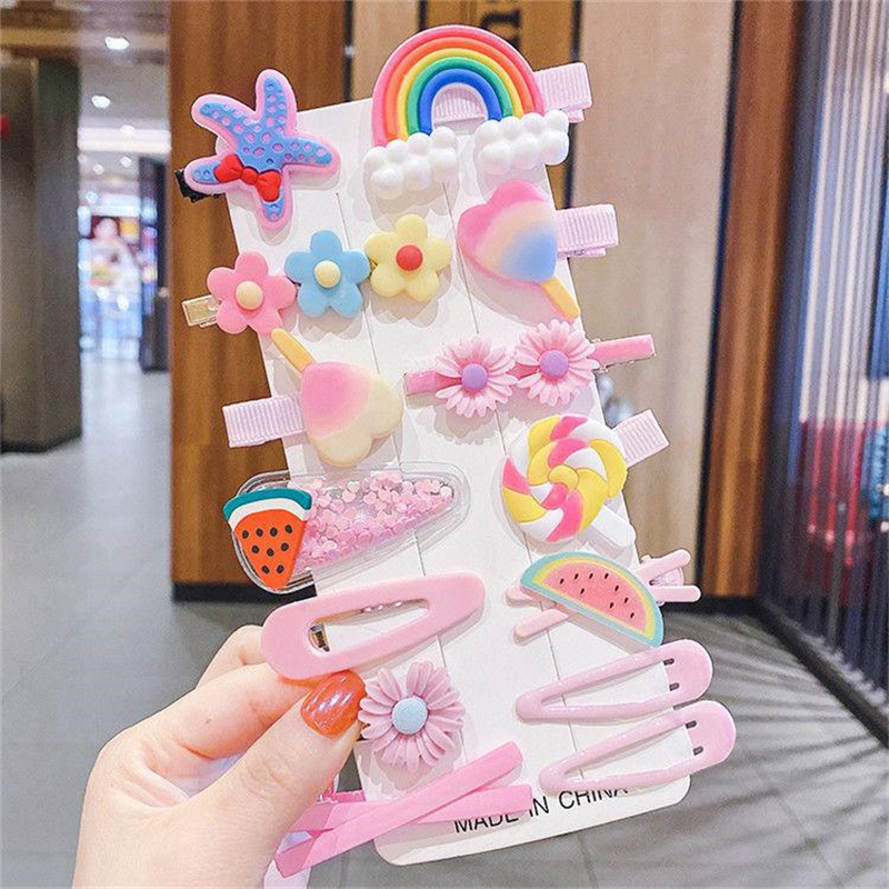 14pcs Girls Sweet Cute Hair Clip, Hair Pins Hair Accessories,Temu