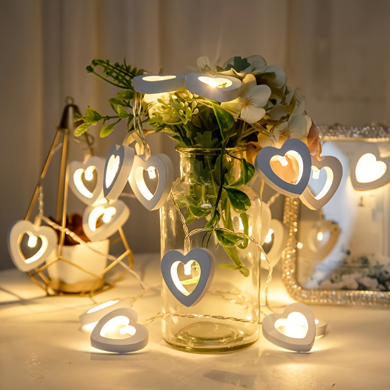 6 Inches Wicker Heart Shaped Valentine's Day Hanging Decoration With Led  Light Romantic Scene Atmosphere Gift For Girlfriend - AliExpress
