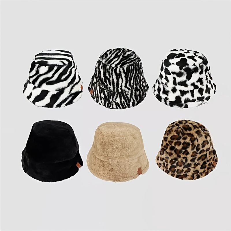 Winter Thermal Bucket Hat Faux Fur Plush Thickened Ear - Temu